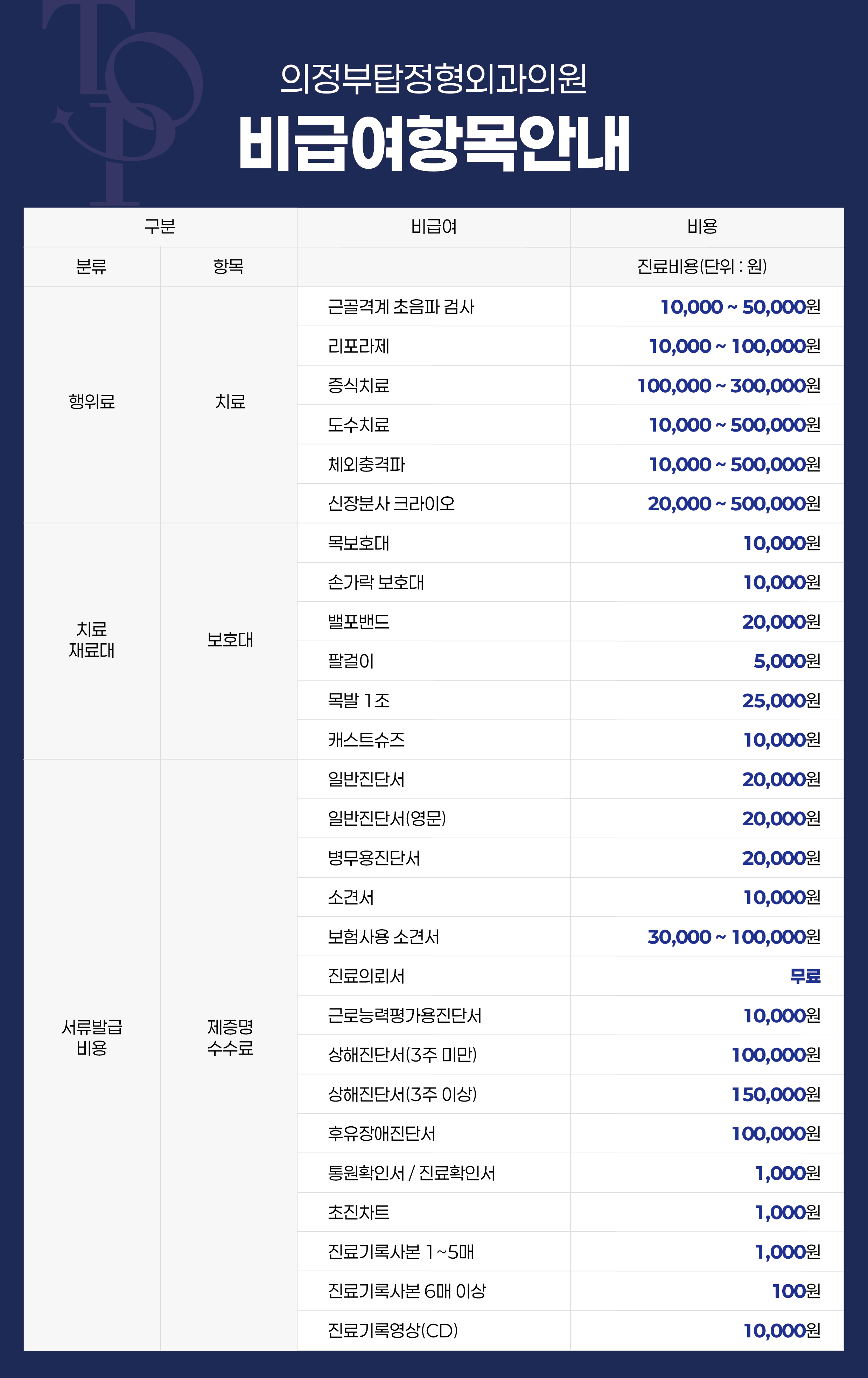 비급여항목 이미지